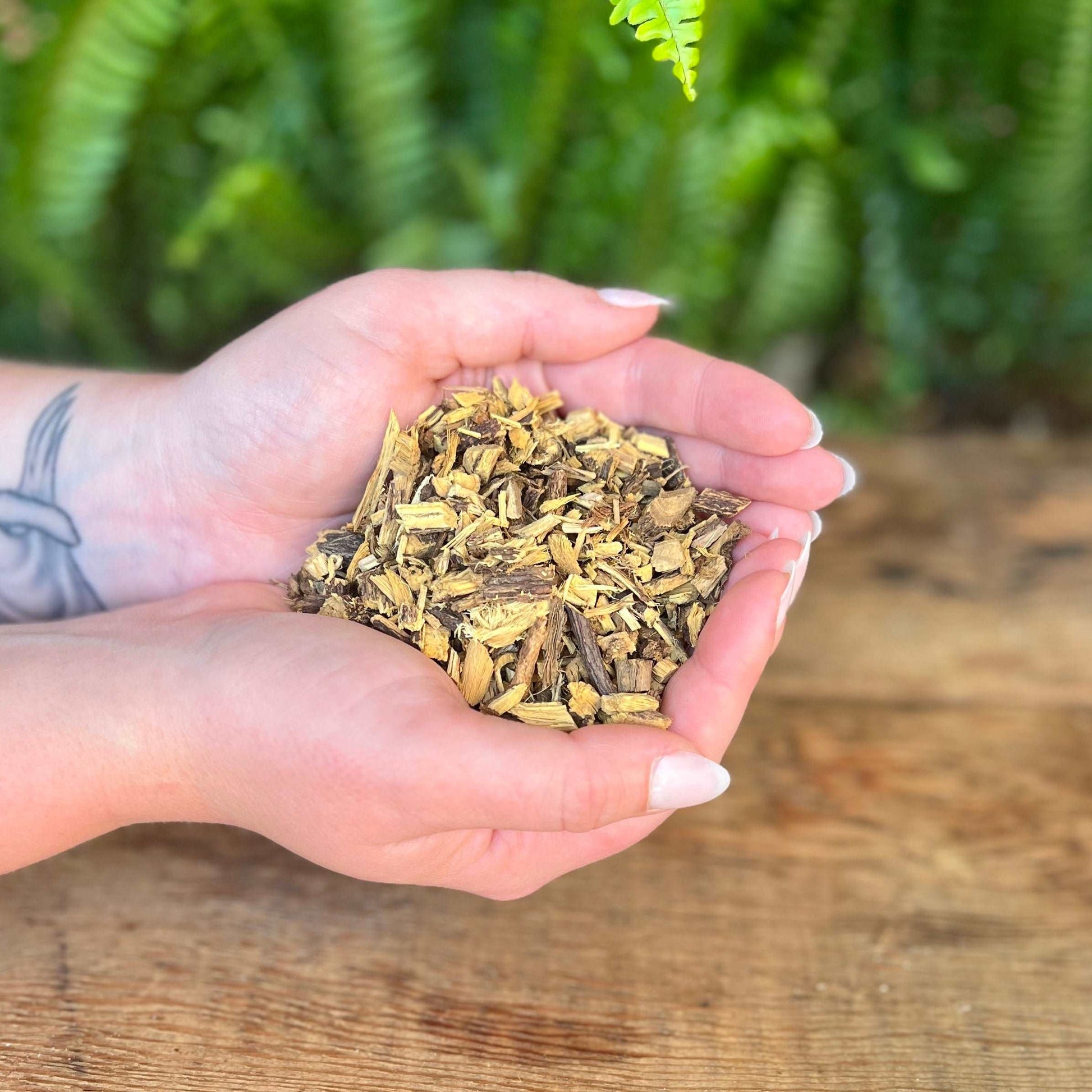 1 ounce Organic Licorice Root - Sweeten your herbal blends with organic Licorice Root. Revered for its traditional uses, Licorice Root is believed to bring love, harmony, and positive energy. Immerse yourself in the organic sweetness of Licorice Root.