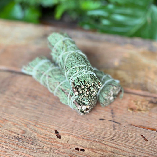 Experience the grounding and purifying properties of our Cedar Smudge. Sustainably harvested, this sacred herb is ideal for spiritual rituals, energy cleansing, and bringing a sense of balance to your space. Elevate your spiritual journey with the aromatic essence of Cedar.