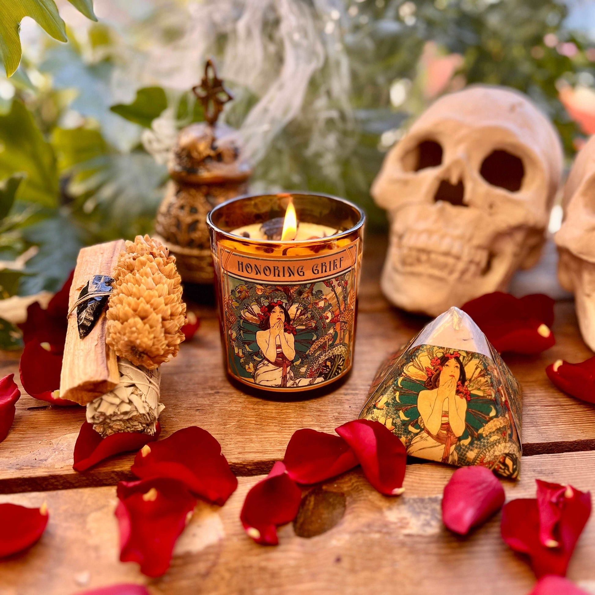Experience emotional support with our Honoring Grief Bath Bomb, crafted with Orange, Cedar, and Patchouli essential oils. Nourish your senses and find solace as the comforting aroma honors your emotions. Pair with our Honoring Grief candle and bundle for a complete ritual experience.