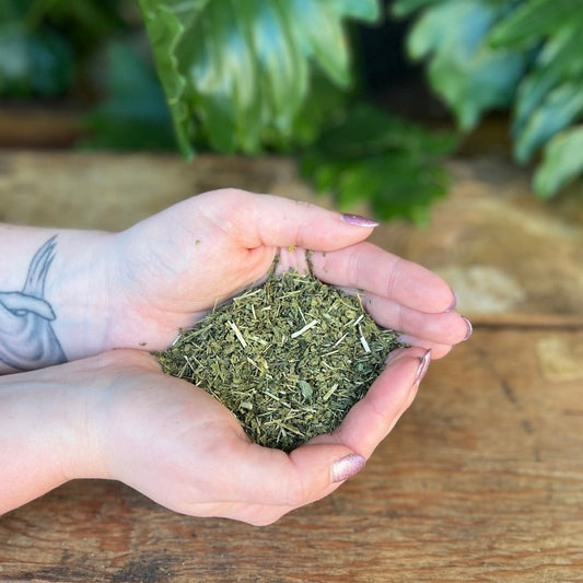 1 ounce Organic Nettles - Embrace the nutritional benefits of organic Nettles. Known for its traditional uses, Nettles are believed to bring vitality, immune support, and promote overall well-being. Immerse yourself in the organic richness of Nettles.