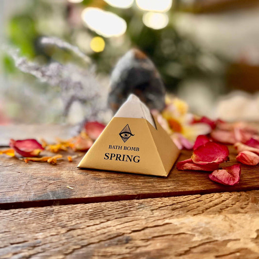 Experience the vibrant energy of the season with our Ostara | Spring Equinox Bath Bomb, featuring a harmonious blend of organic essential oils including Lavender, Patchouli, and Rose Geranium. Immerse yourself in the soothing and uplifting scents that celebrate the rebirth of nature. This bath bomb is crafted to embody the essence of Ostara, bringing balance, renewal, and a sense of joy to your bathing ritual.