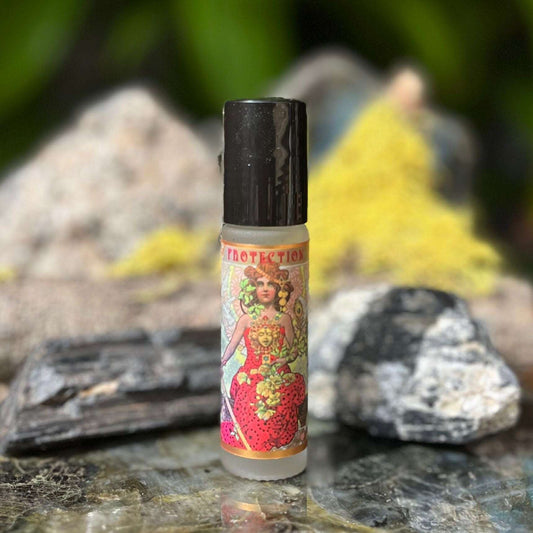 1 oz Protection Natural Roll-On Perfume with Protective Organic Essential Oils of Copal and Rosemary Infused in Organic MCT Oil for Security and Serenity.