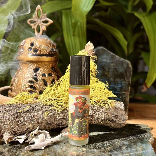 1 oz Ritual Smoke Natural Roll-On Perfume with Sacred Organic Essential Oils of Orange, Fir, Cedar, & Firewood Infused in Organic MCT Oil for Spiritual Connection and Tranquility.
