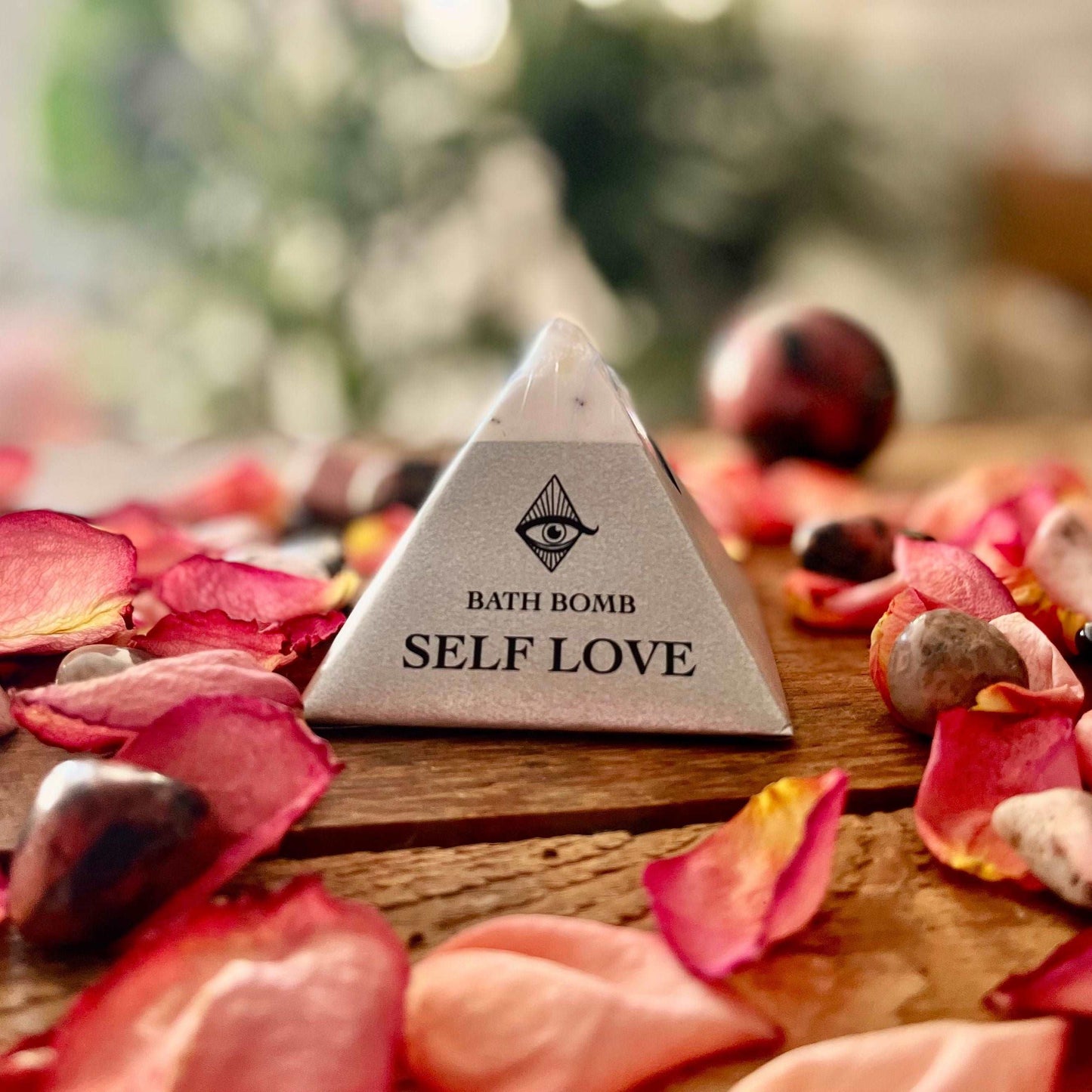 Elevate your self-care routine with our Self Love Bath Bomb, crafted with organic essential oils of Rose Geranium, Orange, and Frankincense. Immerse yourself in a nurturing blend that promotes self-love, relaxation, and emotional balance. Indulge in the enchanting aromas as you soak in the tub, allowing the gentle fizz and soothing scents to uplift your spirits and enhance your well-being.