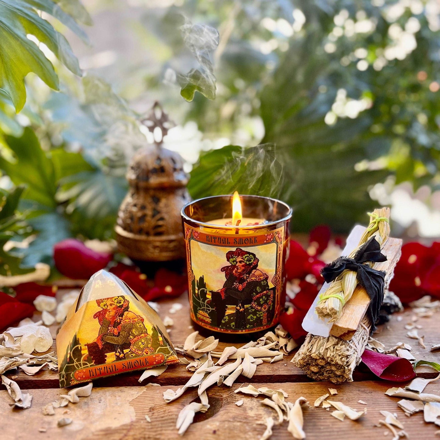 Immerse yourself in the enchanting aura of our Ritual Smoke Bath Bomb, blending Orange, Fir, Cedar, and Firewood essential oils. Embrace the ritualistic experience and let the captivating fragrance elevate your spirits. Perfect companions for your bathing ritual are our Ritual Smoke Candle and Ritual Smoke Bundle.